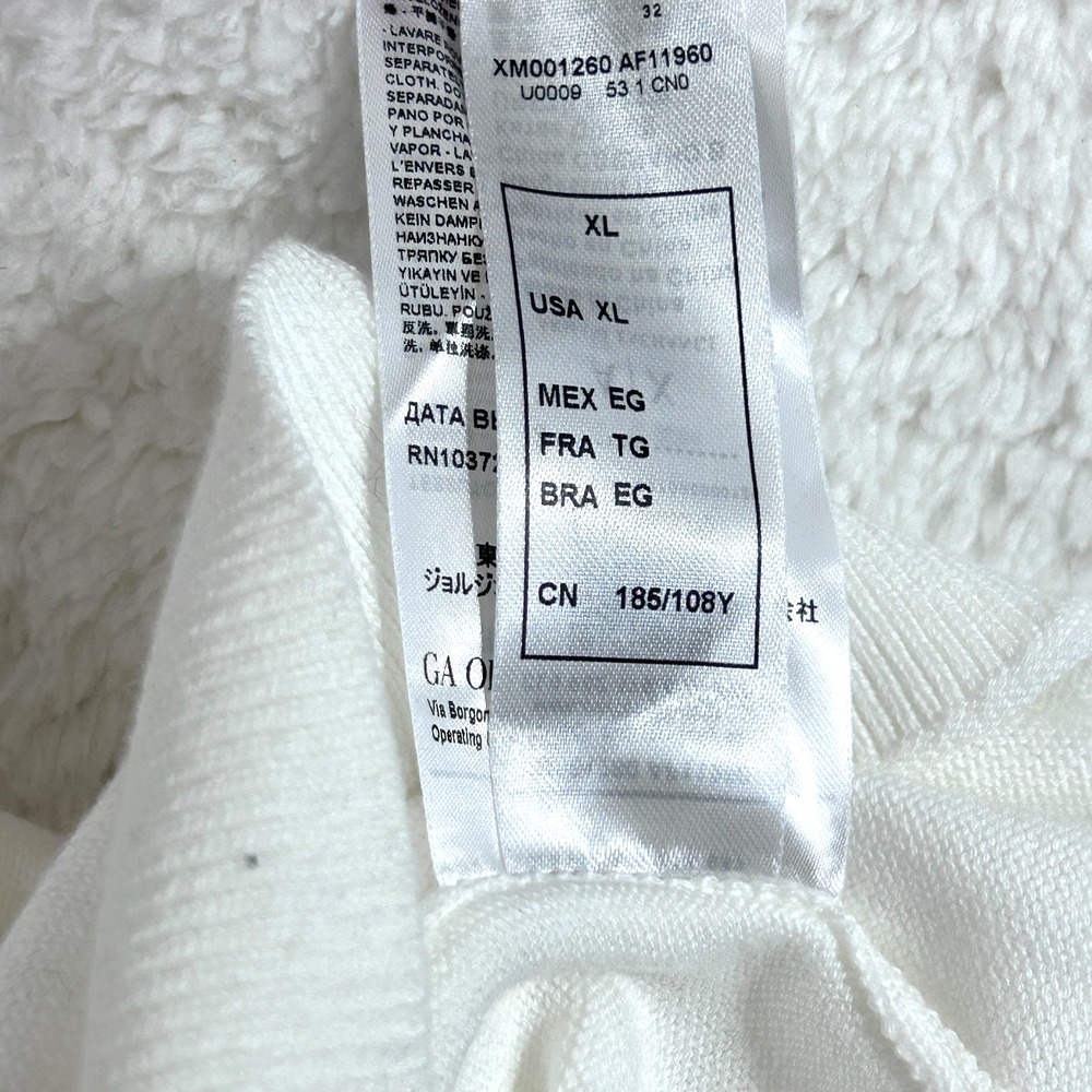New Armani Exchange Sweater Men's‎ XL Off White Long Sleeve Style  XM001260 - Picture 8 of 14